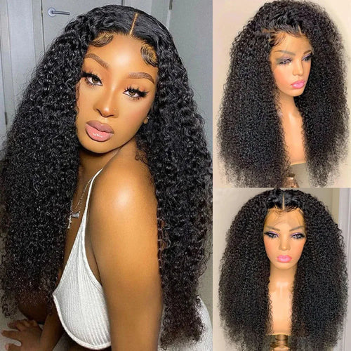 250 Density Deep Curly Wave 13X6 13X4 HD Lace Frontal Wig 30 Inch 360 Full Lace Front Wig Kinky Curly Glueless Human Hair Wig